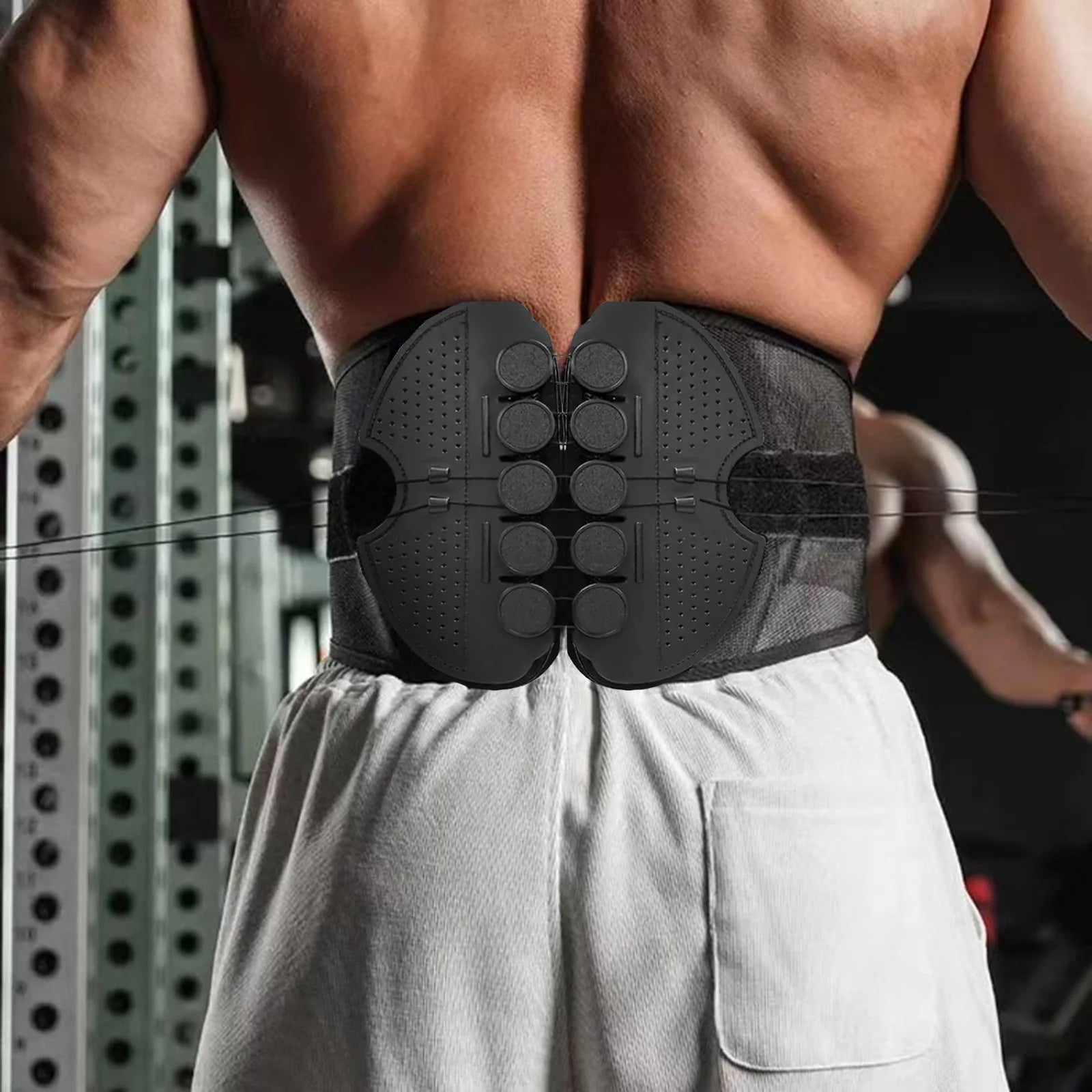 Cinta de suporte para a cintura em malha respirável para correção postural