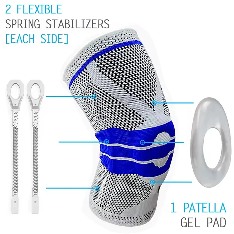 Joelheira de silicone com manga