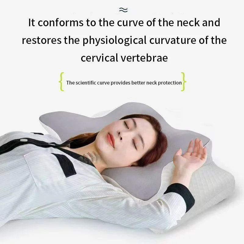 Almofada Cervical de Memória em Borboleta | Retorno Lento e Suporte Cervical para Dormir
