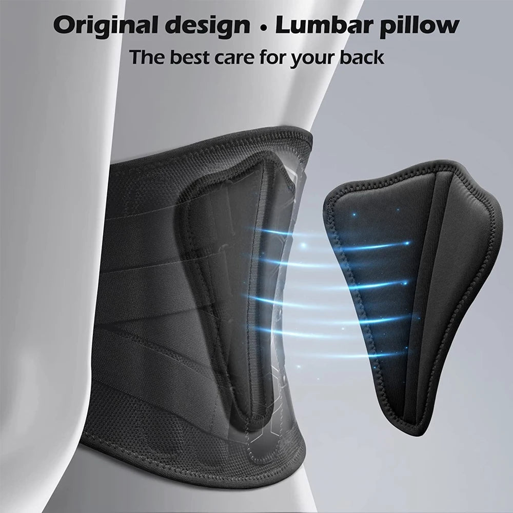 Cinta Lombar para Dores nas Costas, Ciática e Hérnia Discal | Suporte Leve com Almofada