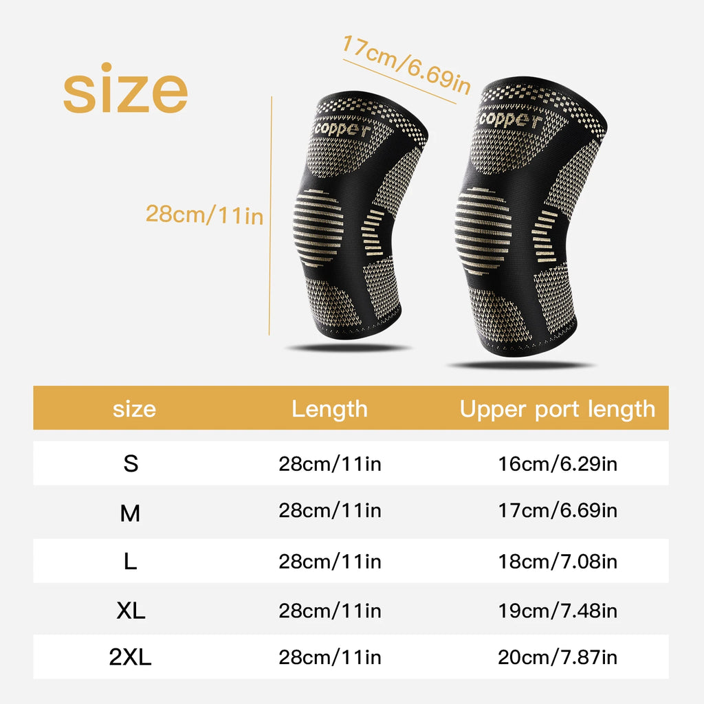 Copper Knee Brace for Arthritis Pain Support-Copper Knee Sleeve for knee pain Compression sleeve for Sports,Knee Pain Relief