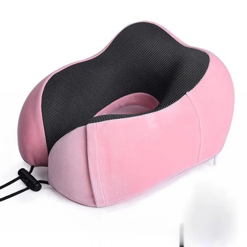 Almofada Cervical em Espuma de Memória em U | Conforto e Suporte para Viagem
