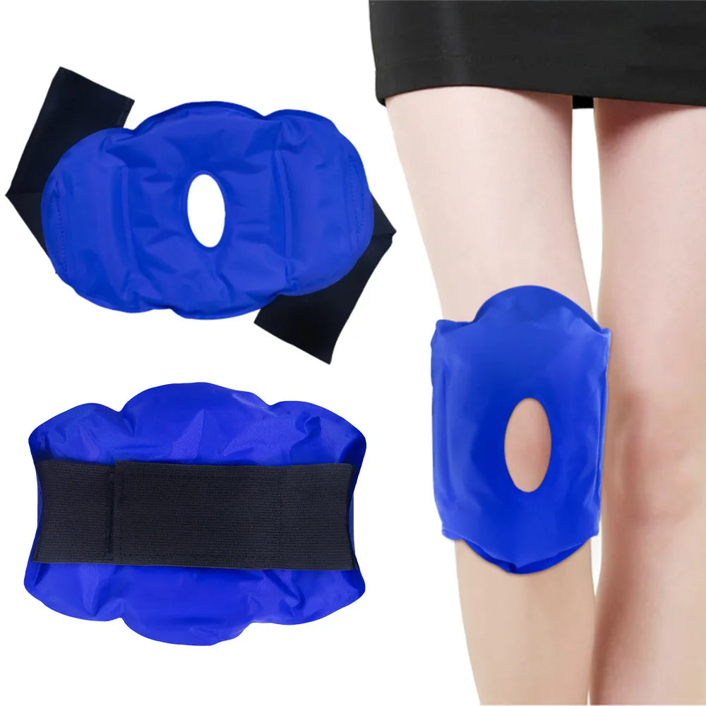 Compressa de gelo em gel de nylon reutilizável para o joelho
