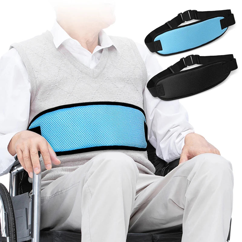 Adjustable Wheelchair Seat Belt Thicken Breathable Comfortable Cushion Straps Elderly Patients Safety Harness Braces Supports