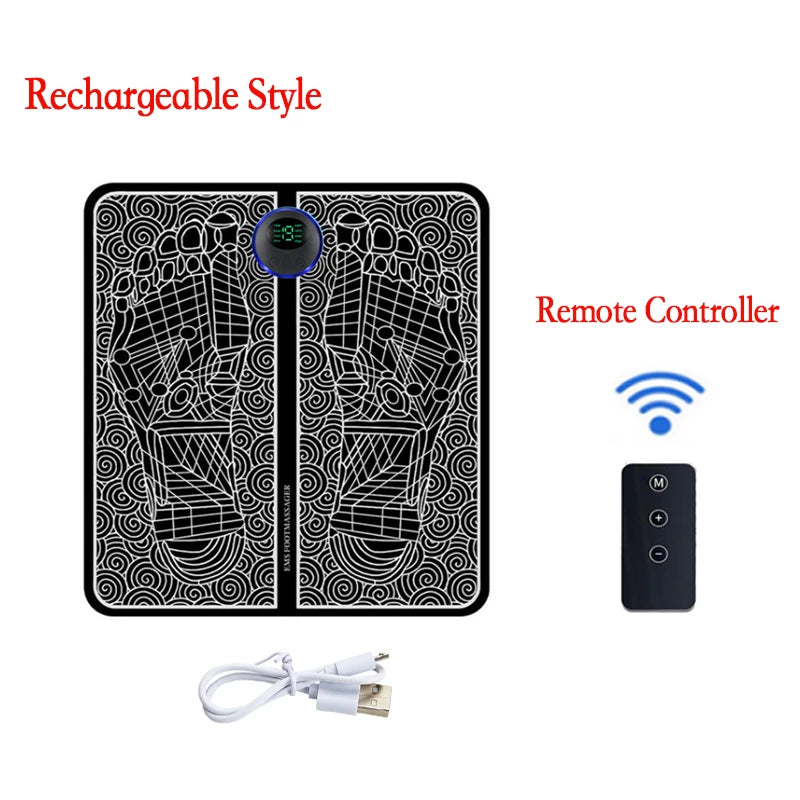 Tapete Massageador EMS para Pés com Controle Inteligente