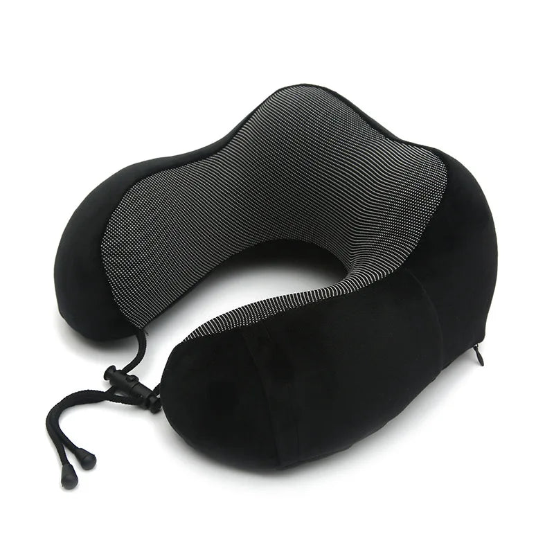Almofada Cervical em Espuma de Memória em U | Conforto e Suporte para Viagem