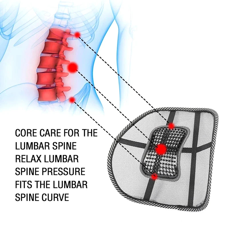 Summer Universal Office Chair Breathable Lumbar Back Support Spine Posture Correction Back Pillow Car Cushion For Car Truck Seat