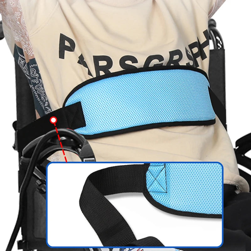 Adjustable Wheelchair Seat Belt Thicken Breathable Comfortable Cushion Straps Elderly Patients Safety Harness Braces Supports