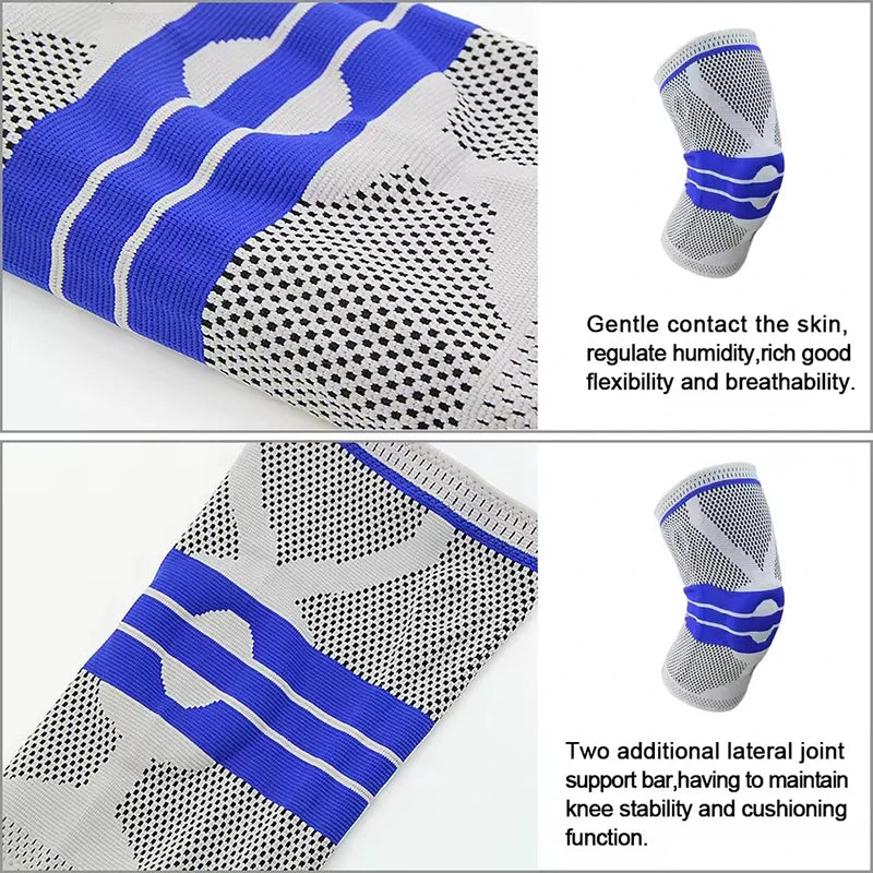 Joelheira de silicone com manga