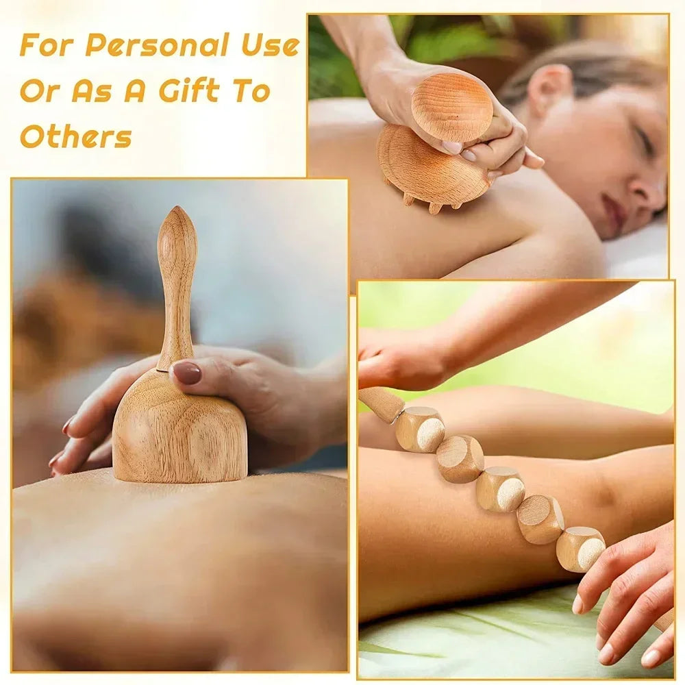 Ferramenta Profissional de Massagem em Madeira