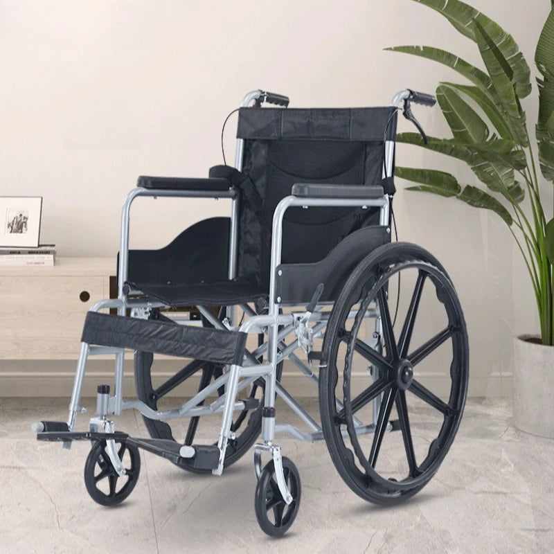 Cadeira de Rodas Dobrável Ultraligeira Dobragem Rápida | Portátil para Idosos e Pessoas com Mobilidade Reduzida