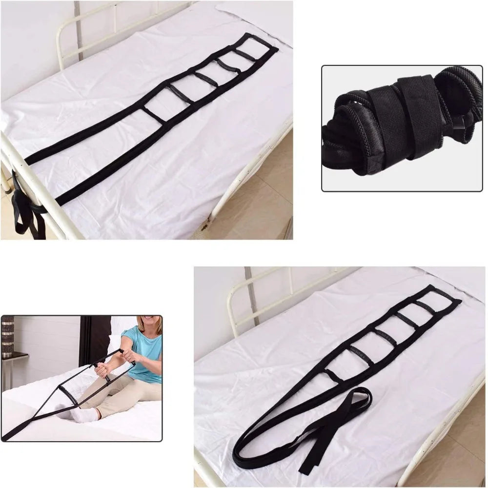 Correia de Apoio para Levantar da Cama com Pegas Ergonómicas | Auxílio de Mobilidade para Idosos e Reabilitação