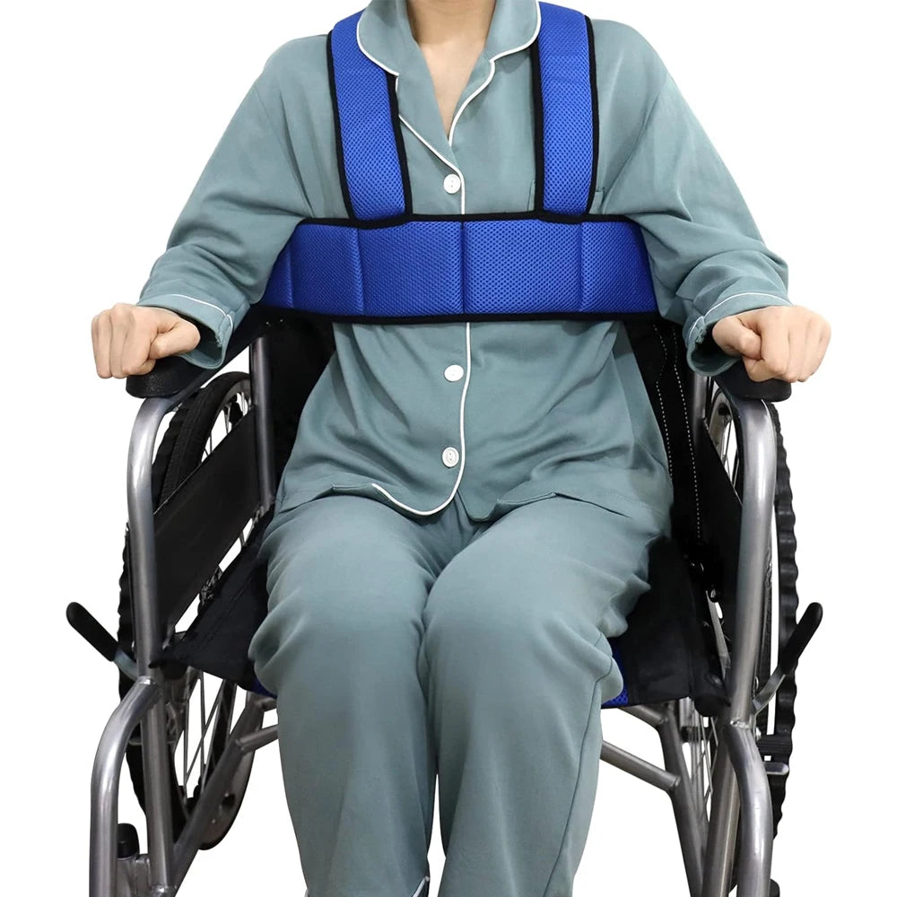 1PCS Wheelchair Seat Belt Torso Support Vest, Full Body Harness Prevent Tilting or Falling, Chest Waist Band Restraint Strap