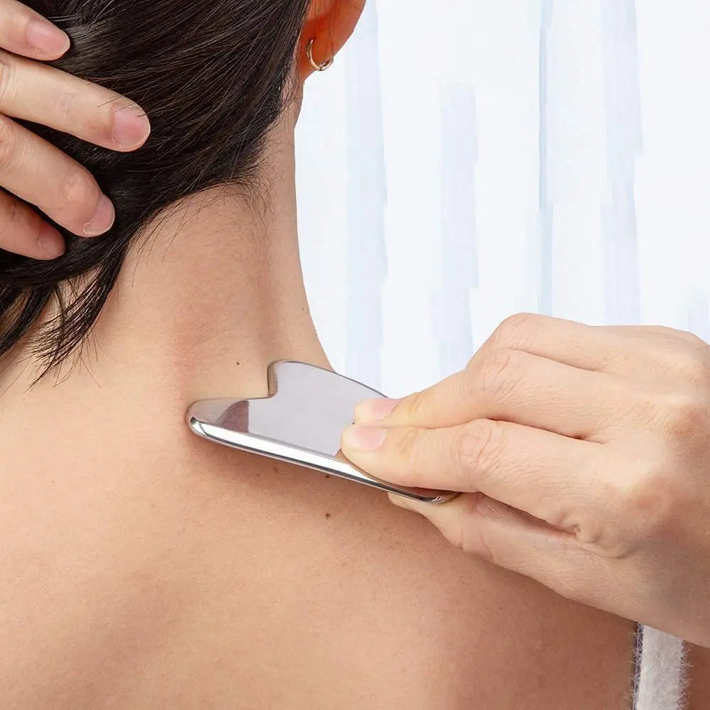 Raspador de Aço Inoxidável para Massagem Facial