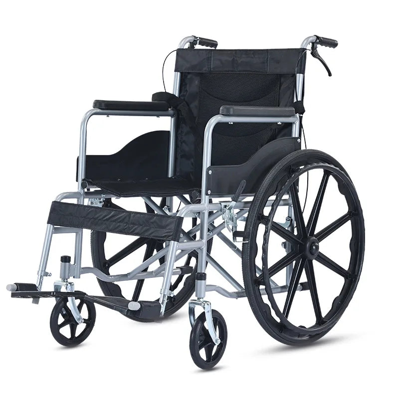 Cadeira de Rodas Dobrável Ultraligeira Dobragem Rápida | Portátil para Idosos e Pessoas com Mobilidade Reduzida