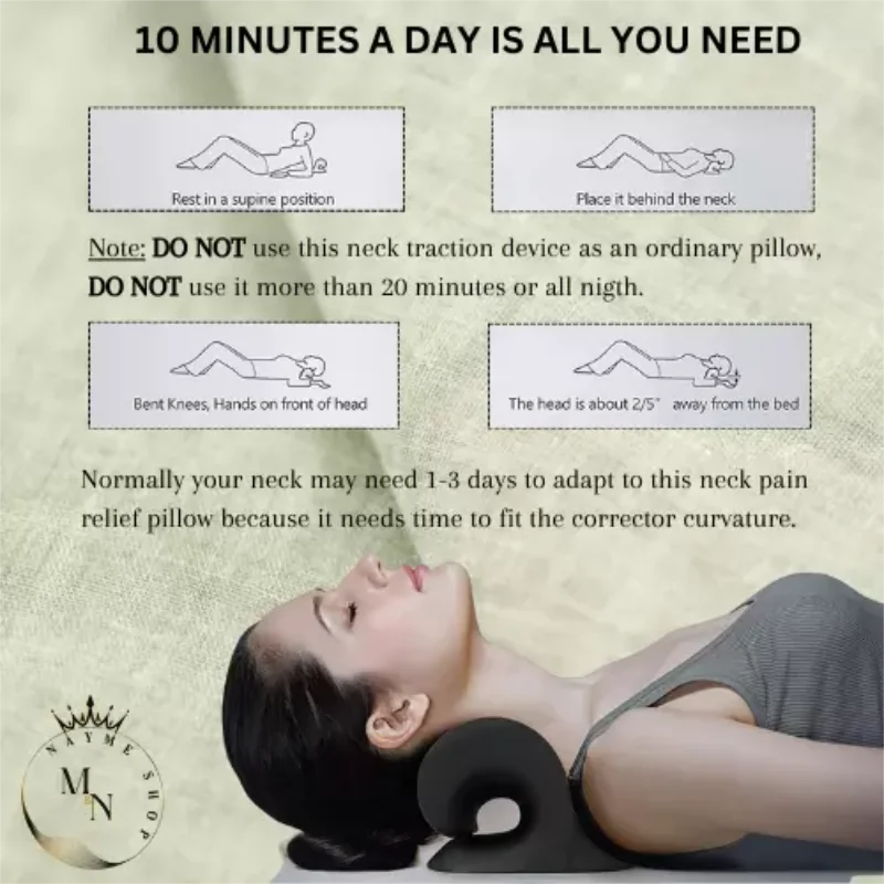 Dispositivo de Tração Cervical e Relaxamento do Pescoço e Ombros | Alívio da Dor