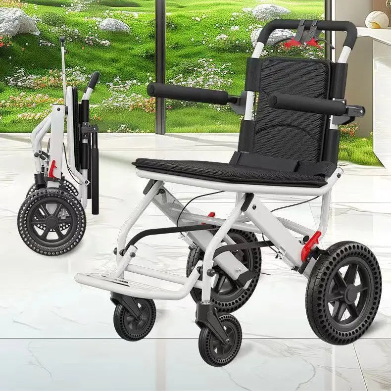 Cadeira de Rodas Manual Dobrável Portátil | Compacta para Viagens