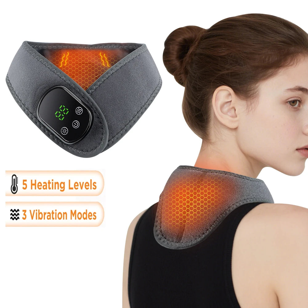 Massageador Portátil para Tornozelo e Pulso com Aquecimento Regulável e 3 Modos de Vibração