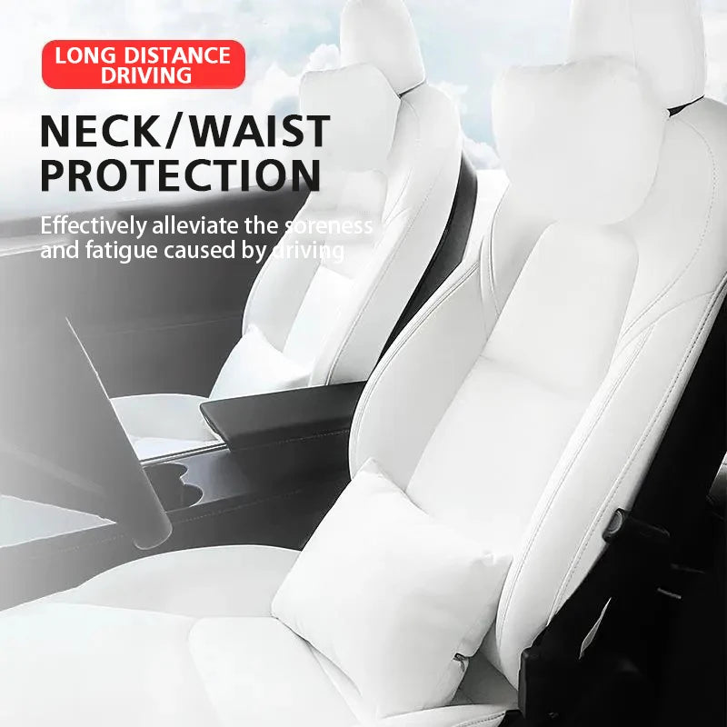 Almofada de Apoio Cervical e Lombar com Acabamento Premium para Tesla