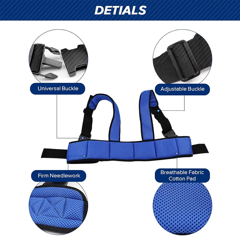 1PCS Wheelchair Seat Belt Torso Support Vest, Full Body Harness Prevent Tilting or Falling, Chest Waist Band Restraint Strap
