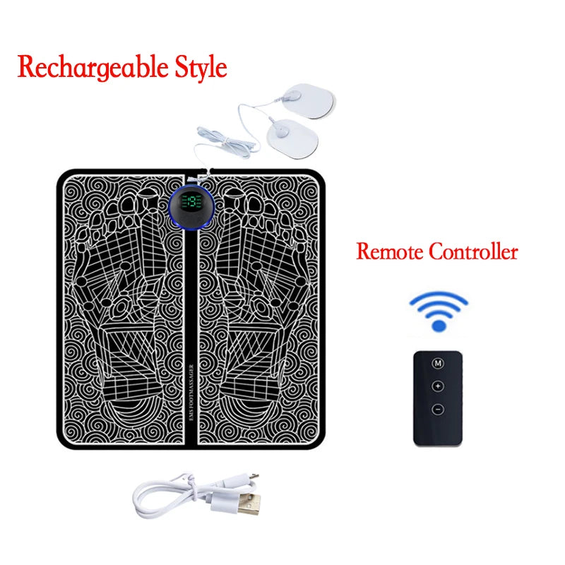 Tapete Massageador EMS para Pés com Controle Inteligente