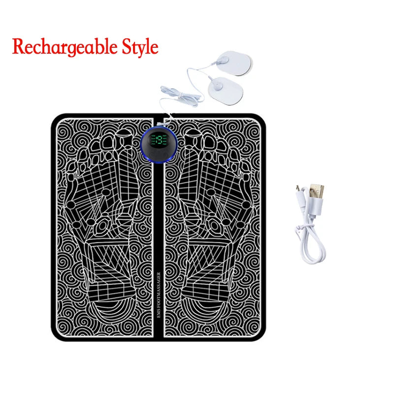 Tapete Massageador EMS para Pés com Controle Inteligente