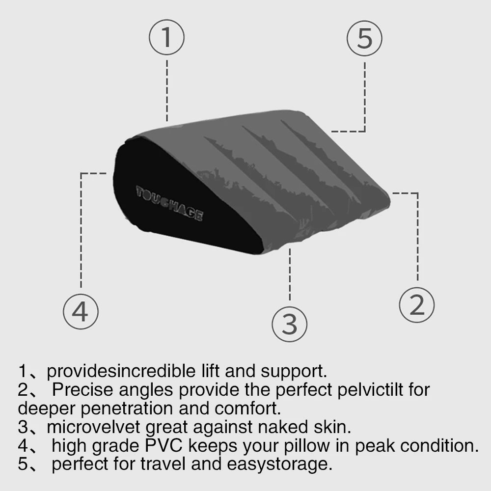 Multifunctional Pillow Toughage Inflatable Cushion Positions Support Air Cushion Triangular Pillow Exotic Night Bed Game Cushion