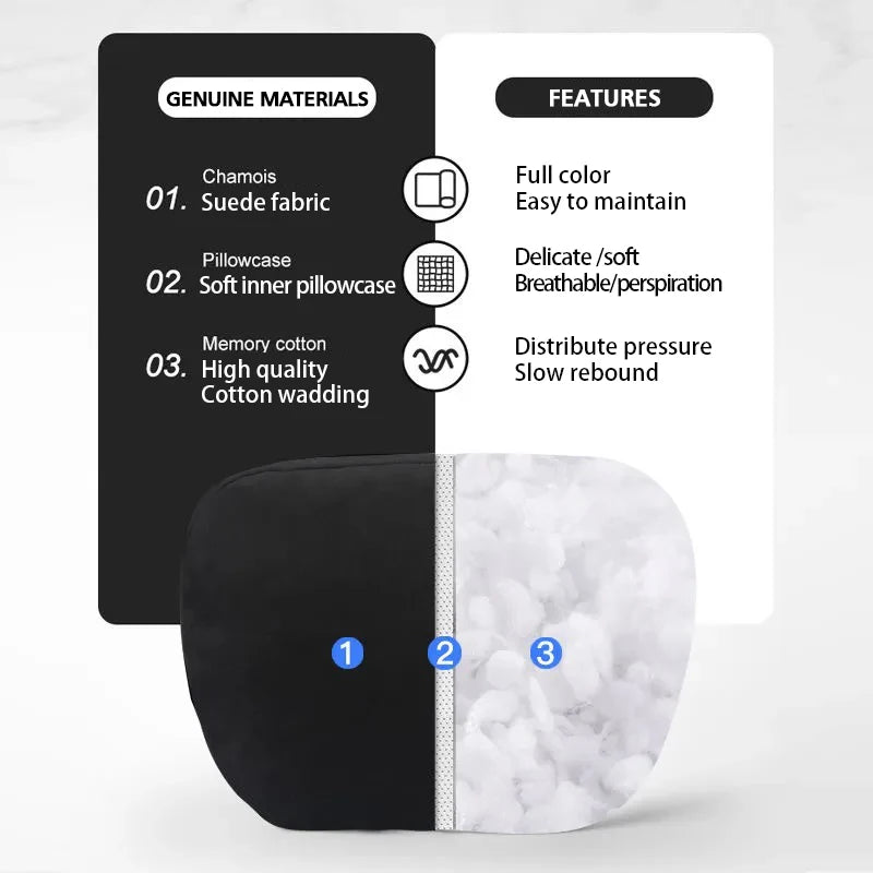 Almofada de Apoio Cervical e Lombar com Acabamento Premium para Tesla