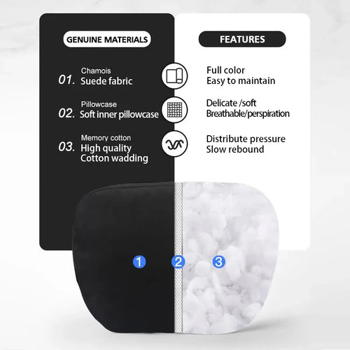Almofada de Apoio Cervical e Lombar com Acabamento Premium para Tesla