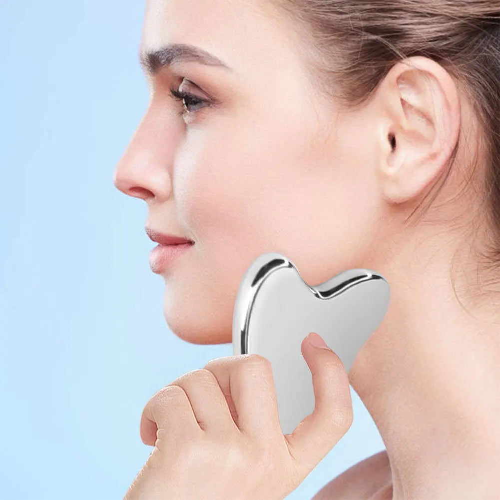 Raspador de Aço Inoxidável para Massagem Facial