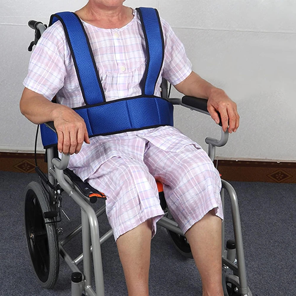 1PCS Wheelchair Seat Belt Torso Support Vest, Full Body Harness Prevent Tilting or Falling, Chest Waist Band Restraint Strap