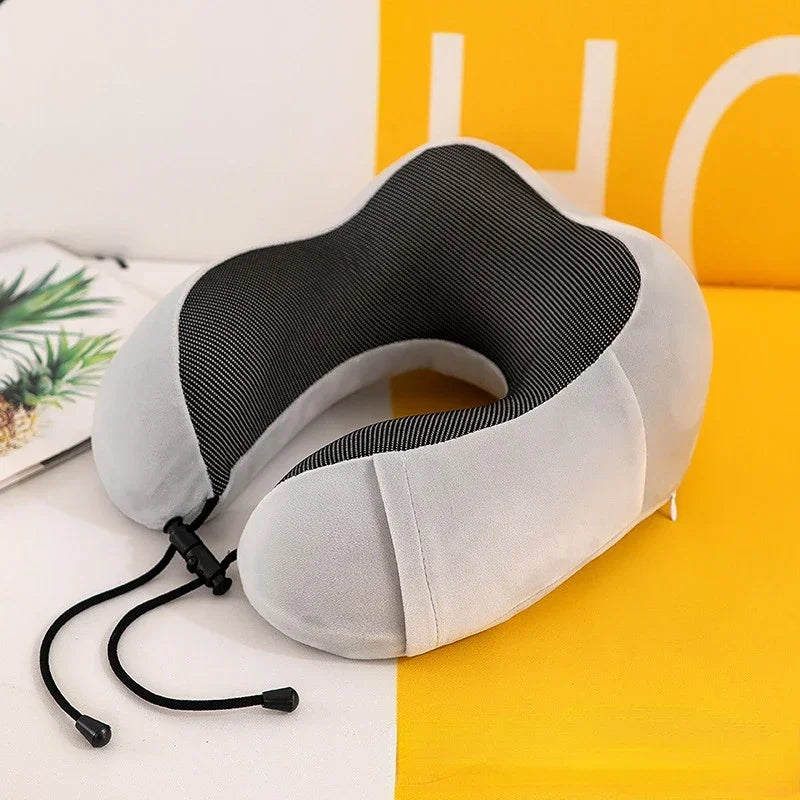Almofada Cervical em Espuma de Memória em U | Massagem, Viagem e Suporte do Pescoço