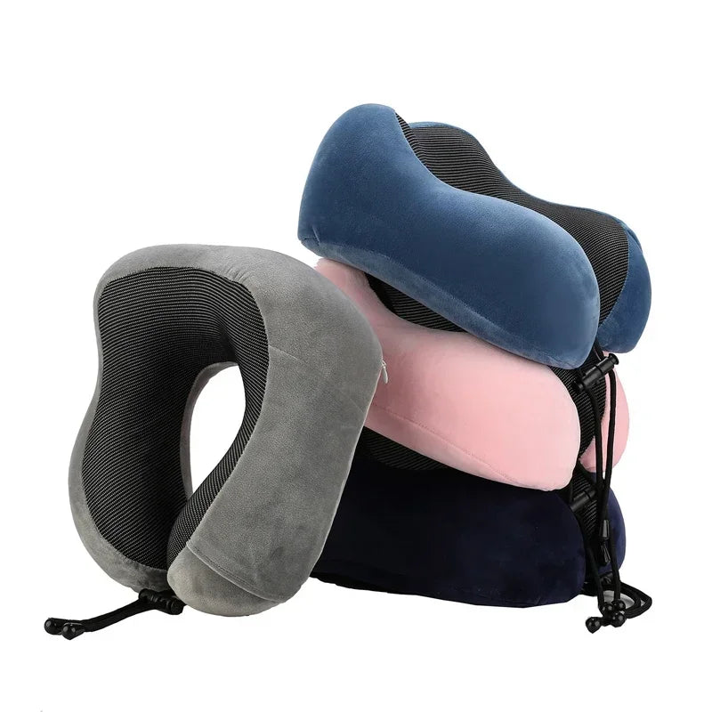 Almofada Cervical em Espuma de Memória em U | Massagem, Viagem e Suporte do Pescoço