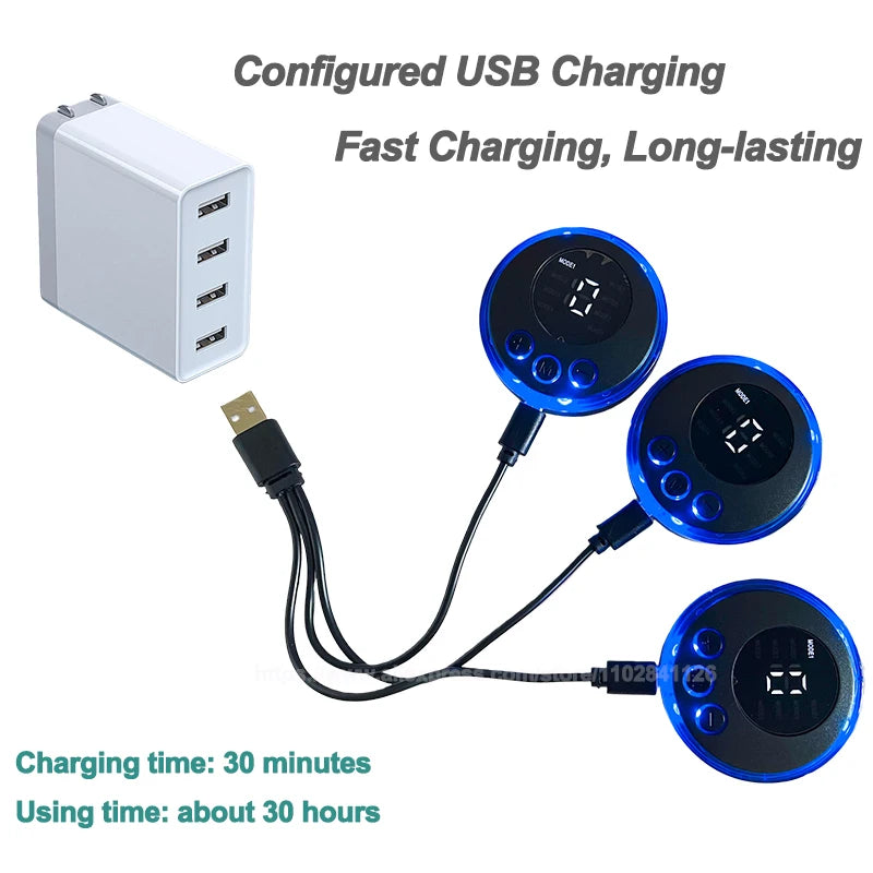 Massageador EMS elétrico recarregável via USB para alívio da dor