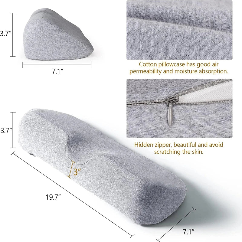 Almofada Cervical Ergonómica de Espuma de Memória | Suporte para Dormir de Lado, Costas e Barriga