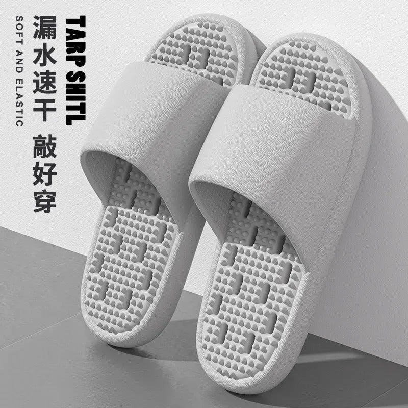 Chinelos de Banho Antiderrapantes com Conforto Ergonómico e Drenagem Rápida