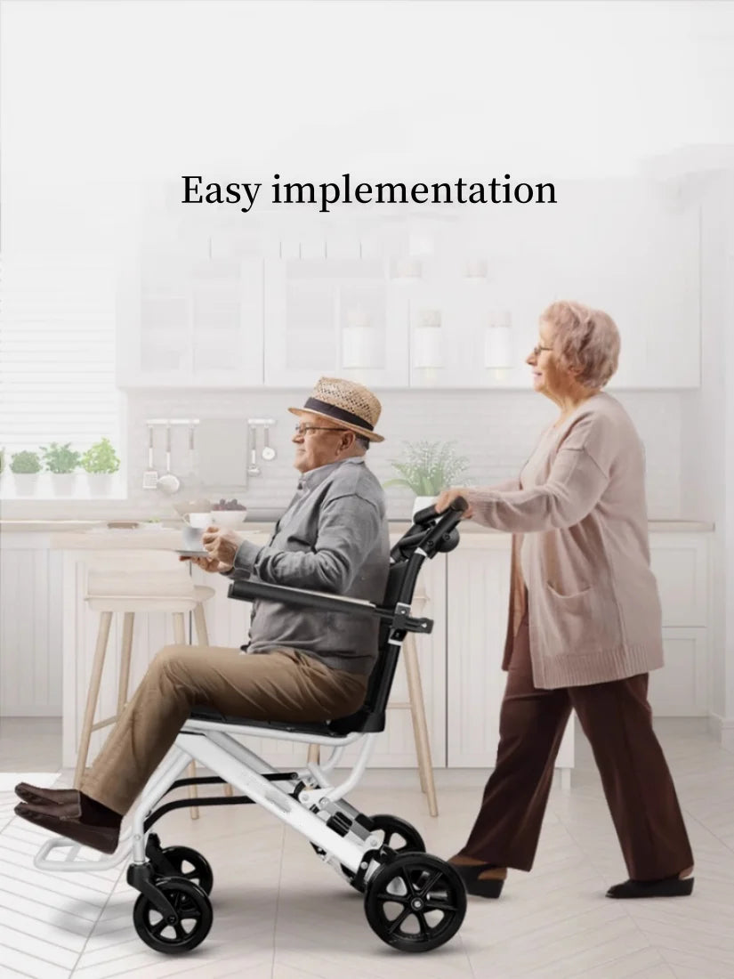 Cadeira de Rodas Leve e Dobrável | Mobilidade Manual para Pessoas com Mobilidade Reduzida