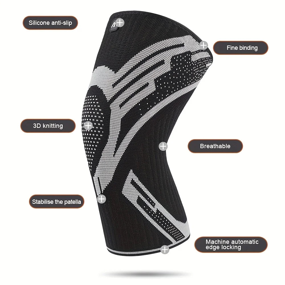 Joelheira de Compressão Premium com Suporte Articular e Estabilização Desportiva
