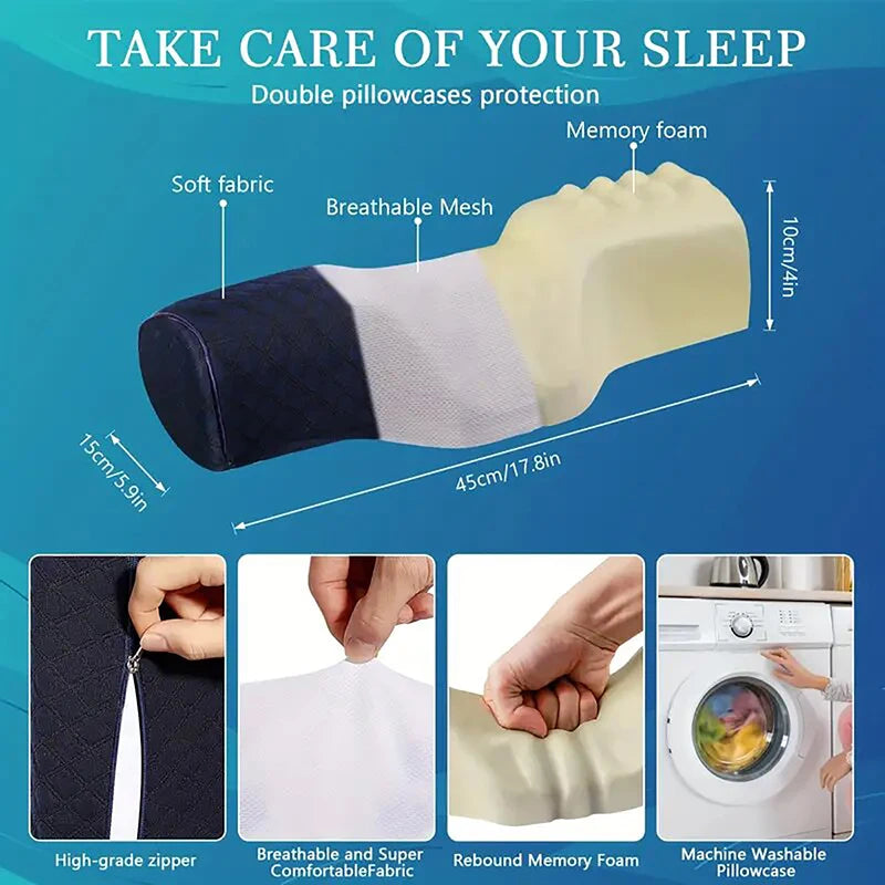 Almofada Cervical com Massageador para Alívio do Desconforto no Pescoço