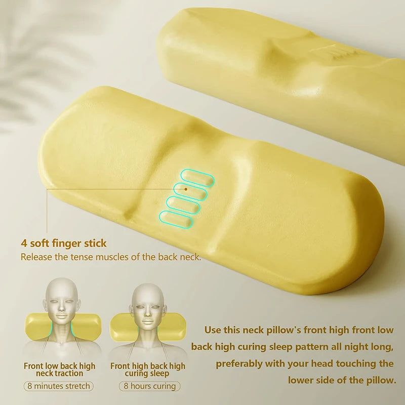 Almofada Cervical Ergonómica de Espuma de Memória | Suporte para Dormir de Lado, Costas e Barriga