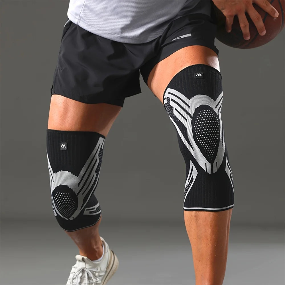 Joelheira de Compressão Premium com Suporte Articular e Estabilização Desportiva